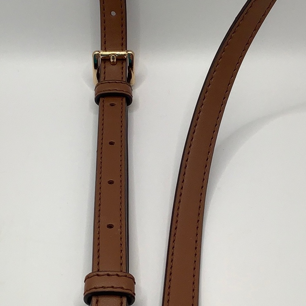 🤎NEW🤎Michael Kors Brown Smooth Leather Crossbody Replacement Strap - Picture 9 of 15